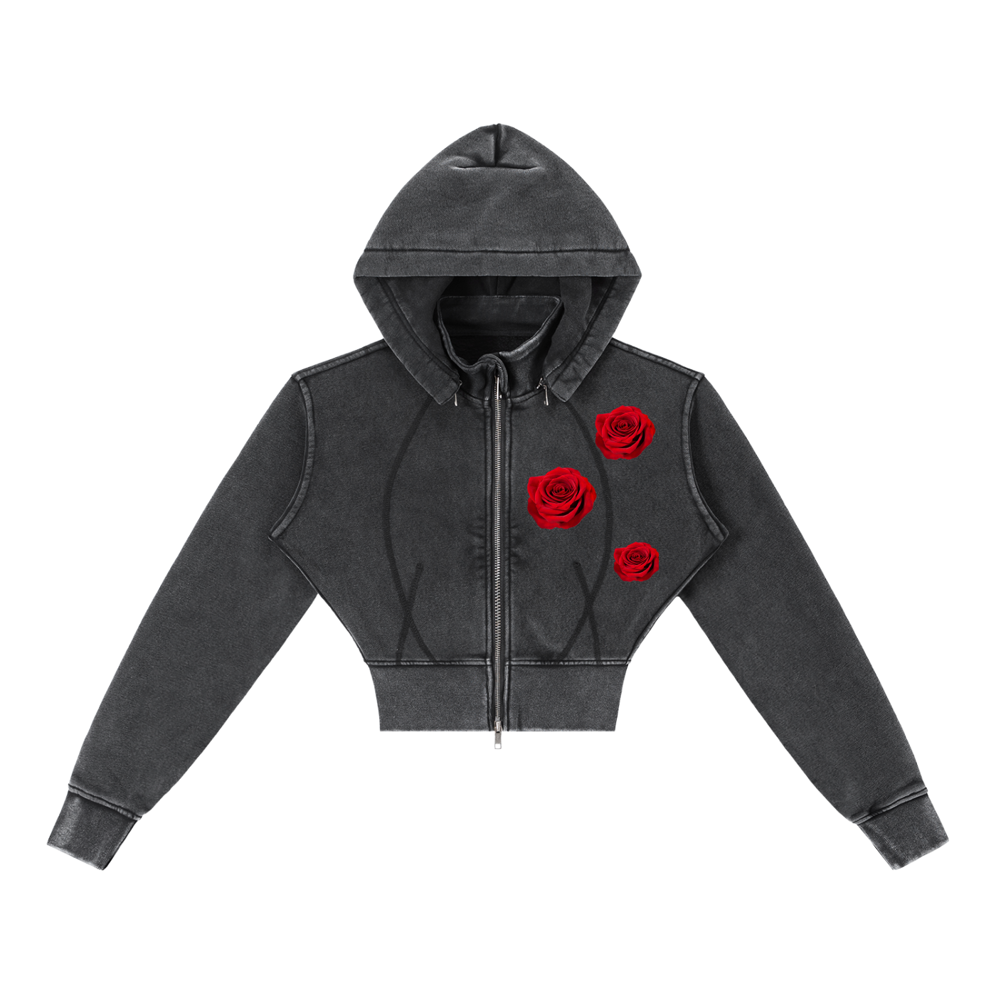 Women’s Vintage Washed Cropped Fleece Hoodie