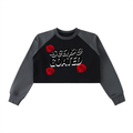 Women’s Raw-Hem Color-Block Raglan Crop Sweatshirt