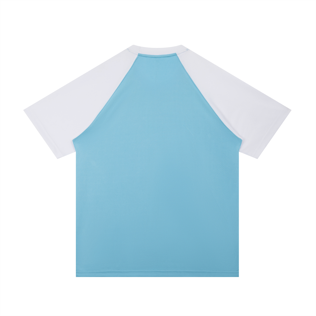 Men’s Contrast Raglan Sleeve Mesh T-Shirt