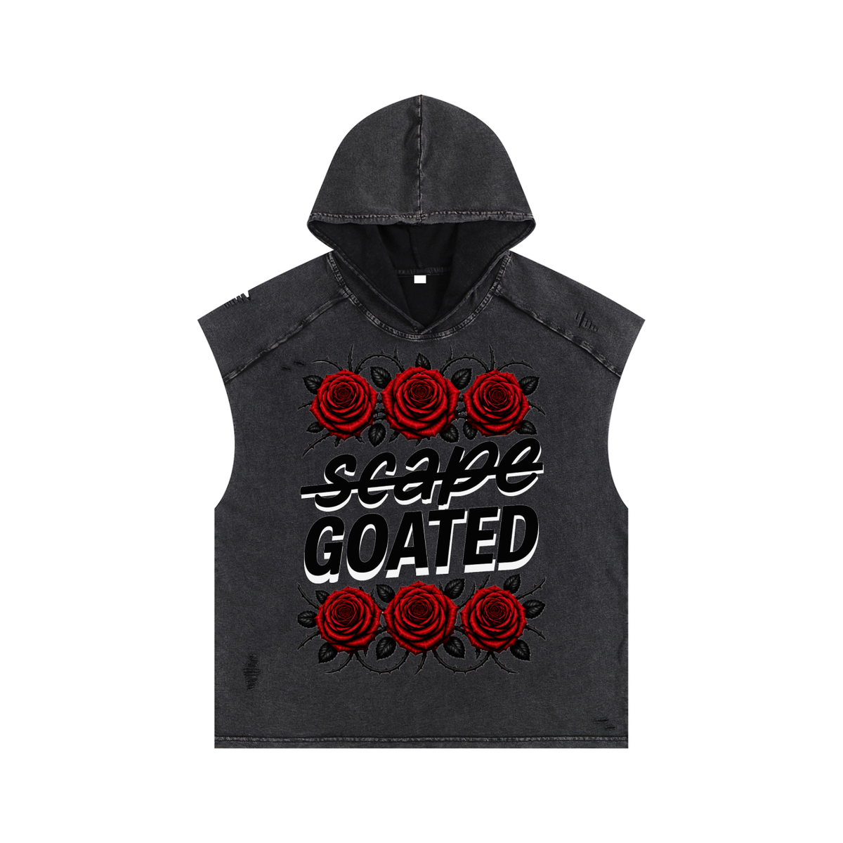 Men’s Snow Washed Boxy Hooded Tank Top