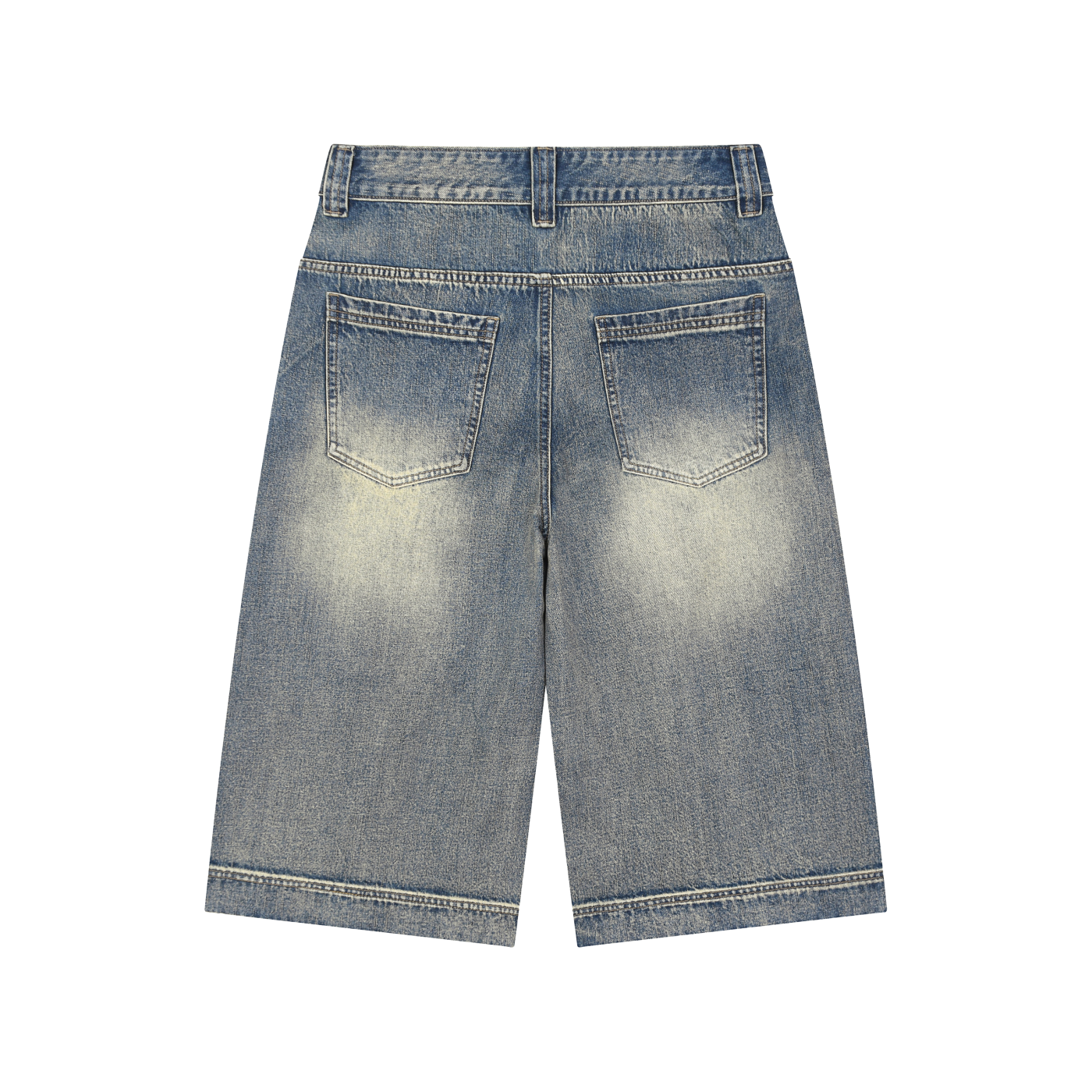Men’s Vintage Wash Baggy Denim Shorts