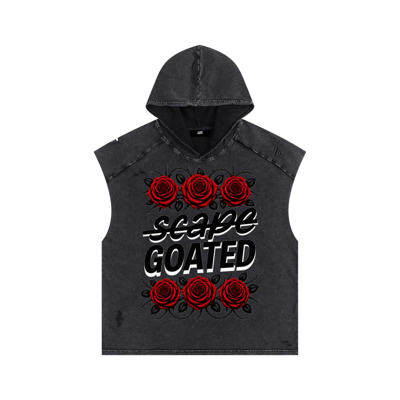 Men’s Snow Washed Boxy Hooded Tank Top