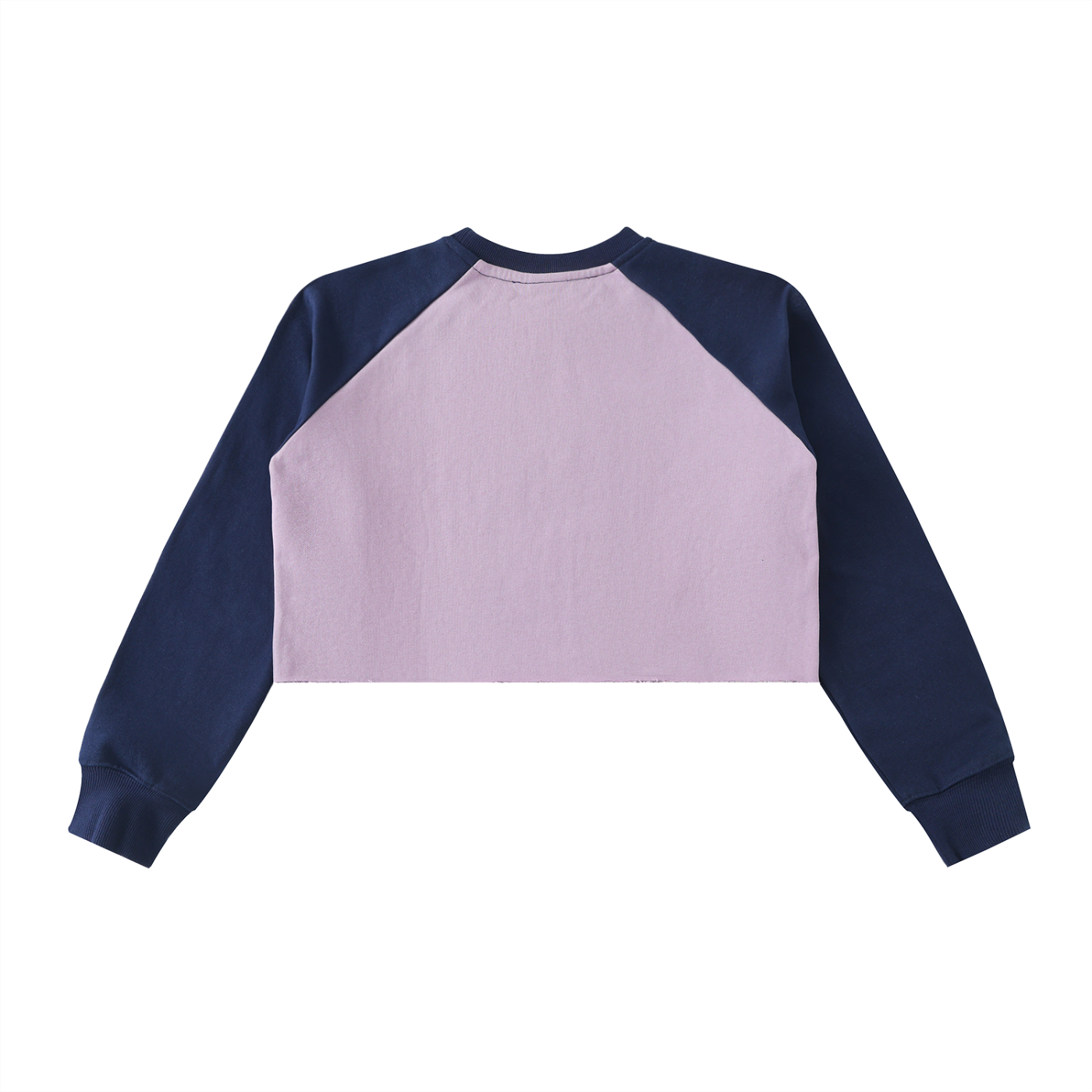 Women’s Raw-Hem Color-Block Raglan Crop Sweatshirt