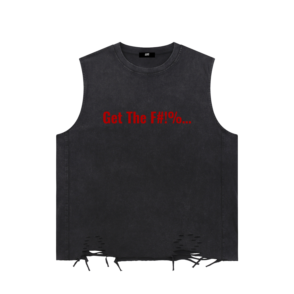 Men’s Snow Washed Raw-Hem Tank Top