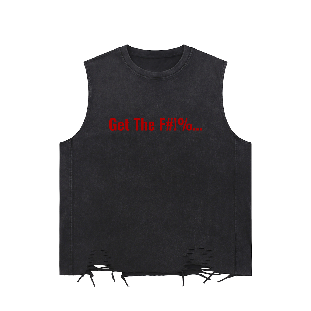 Men’s Snow Washed Raw-Hem Tank Top