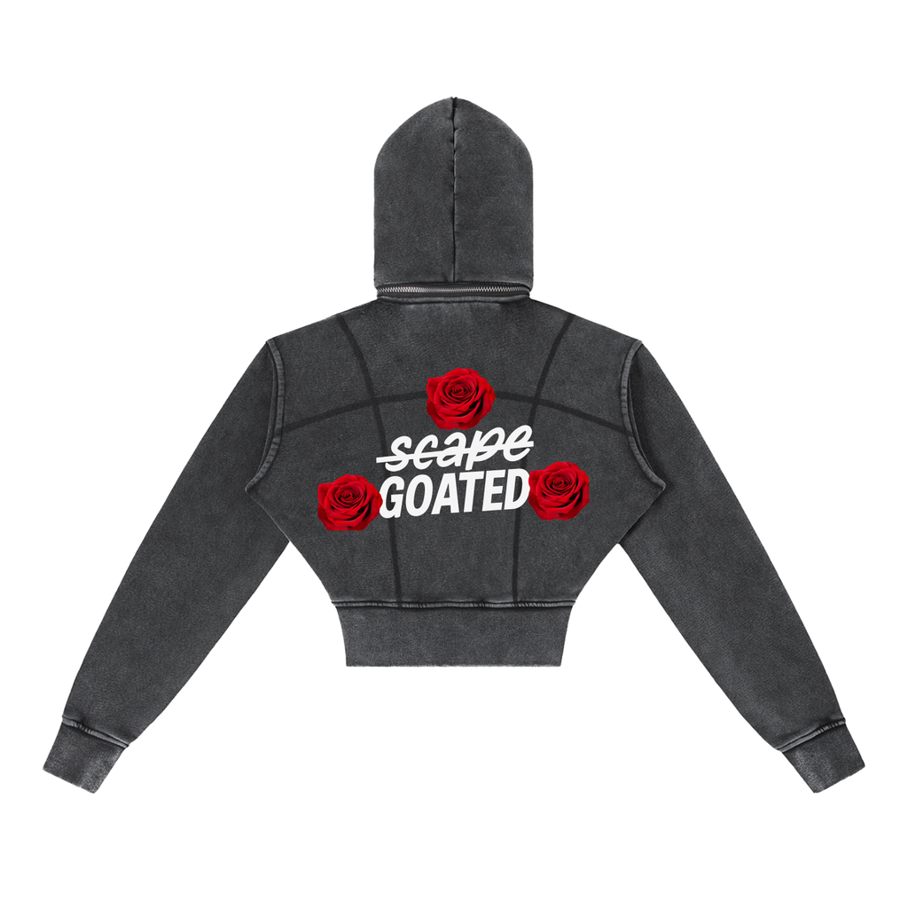 Women’s Vintage Washed Cropped Fleece Hoodie